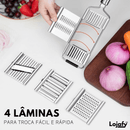 RalaMAX - Ralador Multiuso Em Aço Inox + 4 Lâminas + Brinde Exclusivo