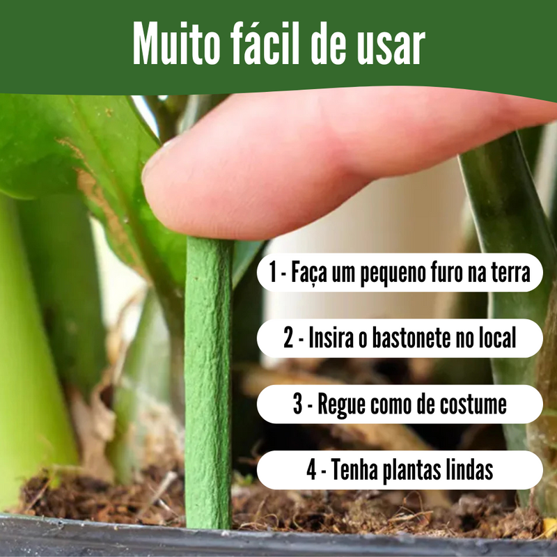 NutriStick™ – Bastões Para Nutrição e Crescimento de Plantas