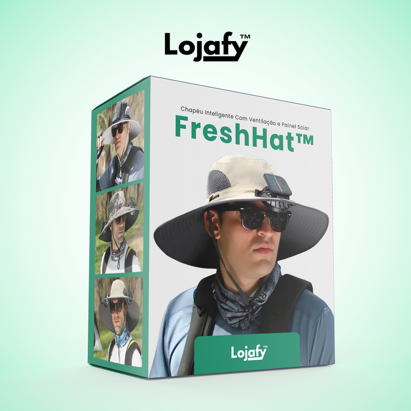 FreshHat™ – Chapéu Inteligente Com Ventilação e Painel Solar