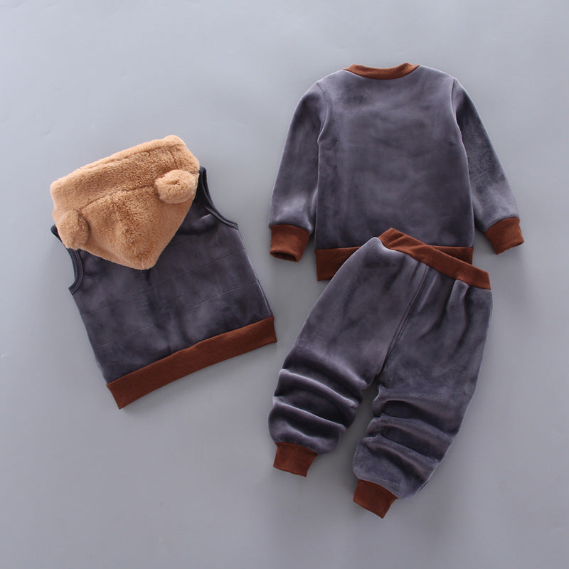 Conjunto UrsinhoBaby (Camisa + Calça + BRINDE Colete de Lã)