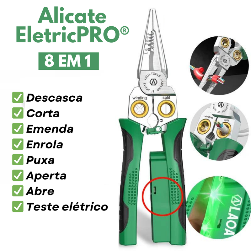 Alicate EletricPRO® 8 em 1 - FRETE GRÁTIS