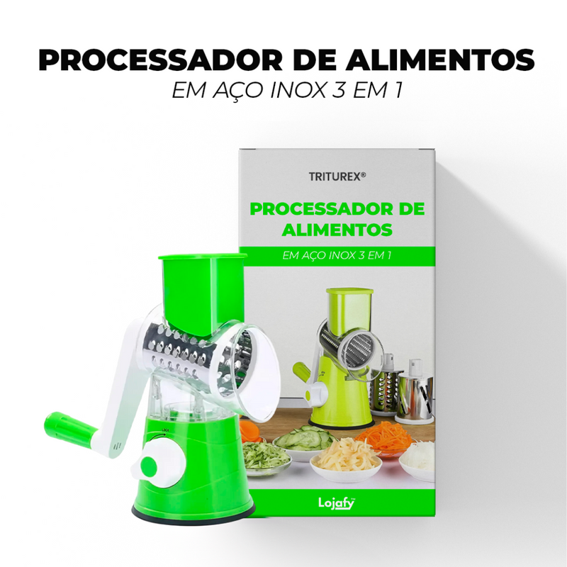 Triturex® - Processador de Alimentos Em Aço Inox 3 Em 1 + Frete Grátis