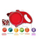Coleira Multi - Coleira retrátil 5 em 1