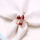 Porta Guardanapos Vinho e Taça - Ano Novo 2023